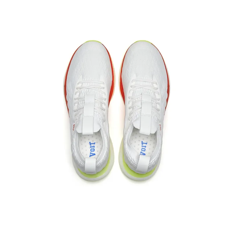 VOIT Slip Resistant, Breathable, Lightweight Low Top Marathon Running Shoes Unisex White-3