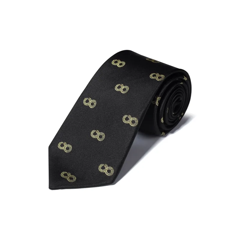 WILLIAM MILTON Mulberry Silk Ties Men's Black Gold With High End Business Formal Accessories Gift Box Set-1