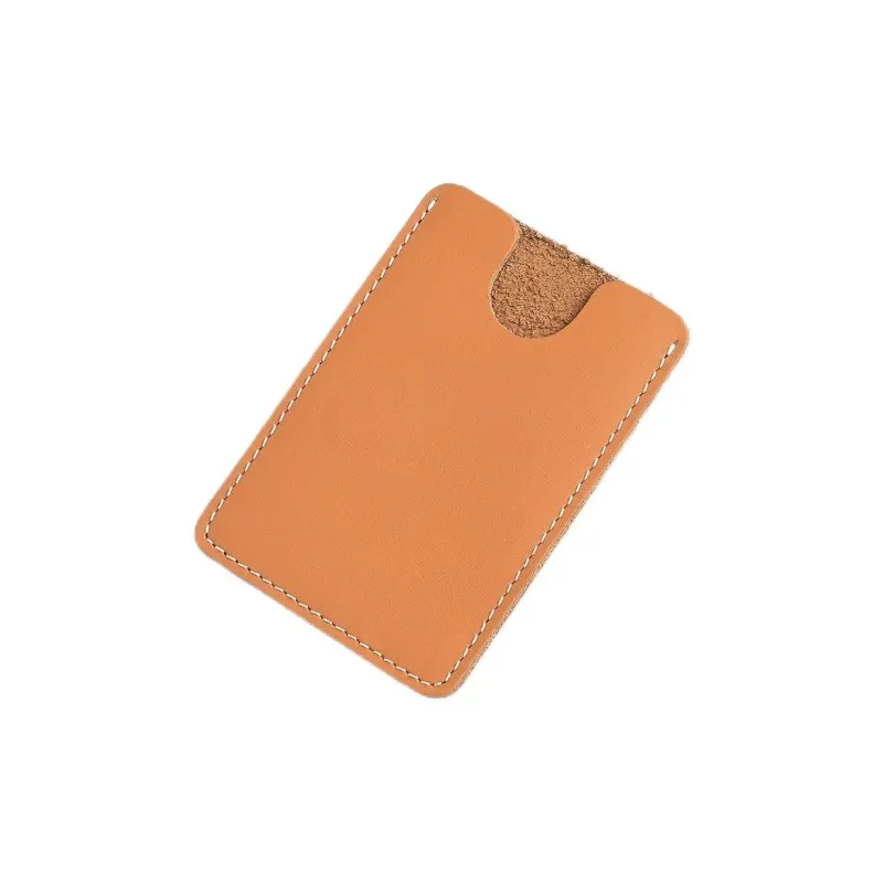 OUZIHUANG Top Grain Cow Leather Card Holder Mini Unisex Multicolor-5