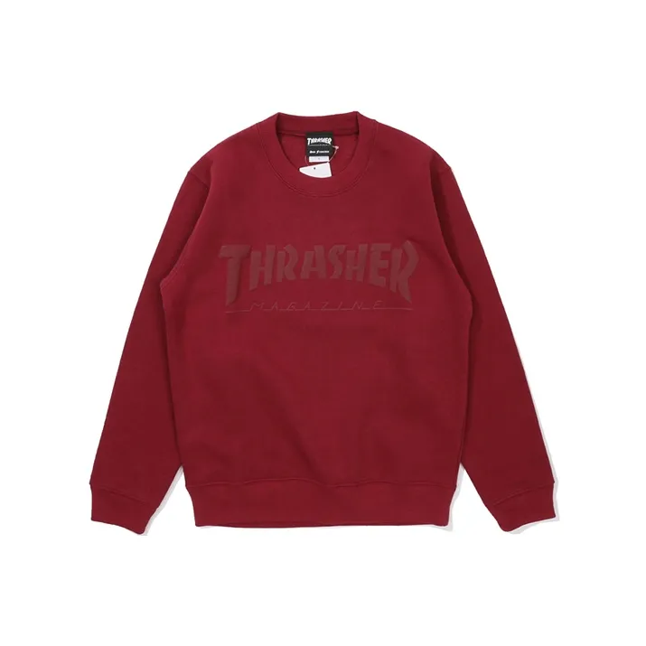 Thrasher Crew Neck Regular Sweatshirt Japan Version Unisex Burgundy-0