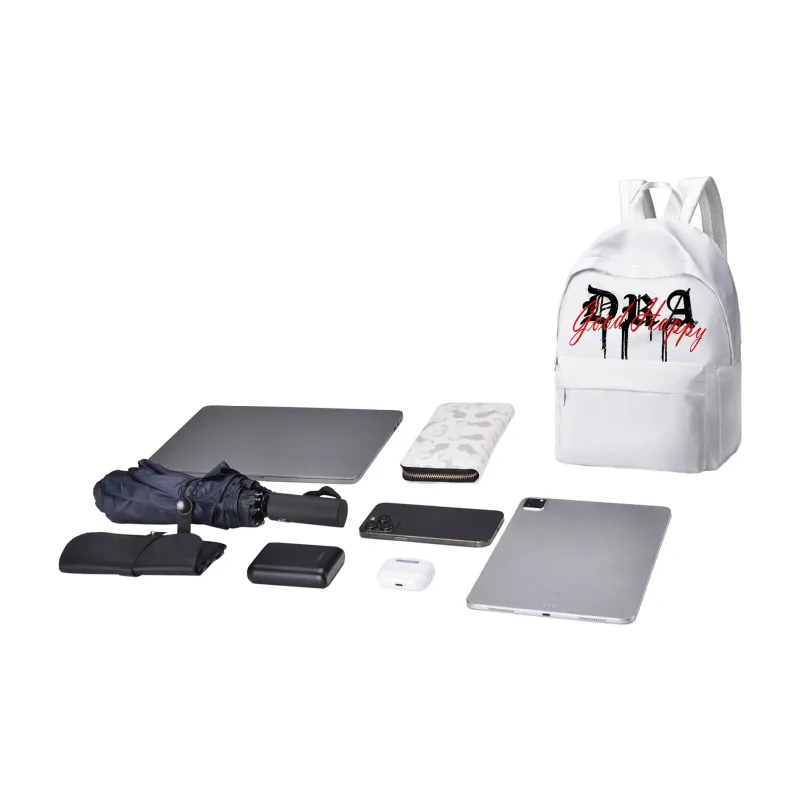 DRACONITE Polyester Backpack Laptop Bags Unisex White-24