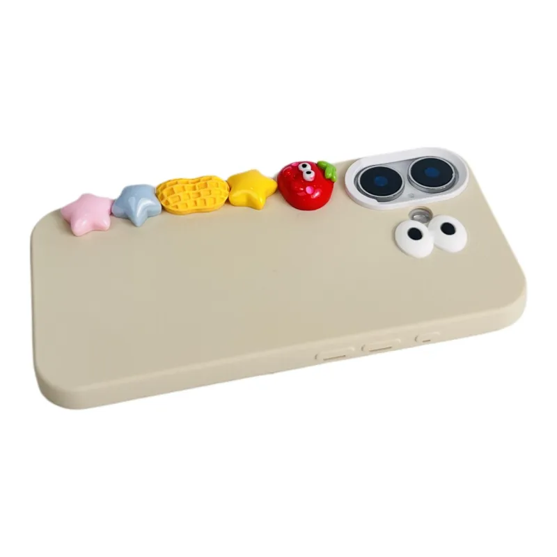 Wei Xin TPU Material 3D Effect Cookie Five Pointed Star Bracelet Phone Cases Compatible With IPhone 16/15/14/13/Pro/Mac-13