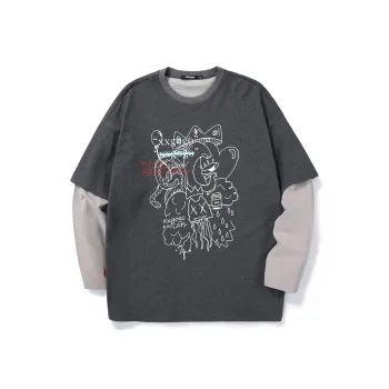 XXGOGO Crew Neck Loose Fit Mock Two-Piece Sweatshirt Unisex