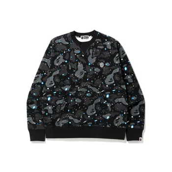 A BATHING APE Relaxed Space Camo Crewneck