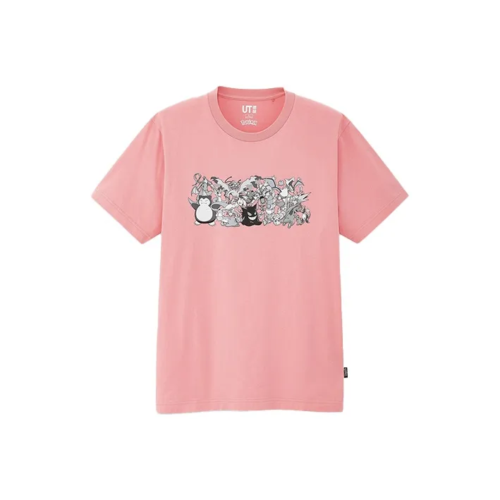 UNIQLO Pokémon Co Branded Series T Shirt Unisex Pink-0