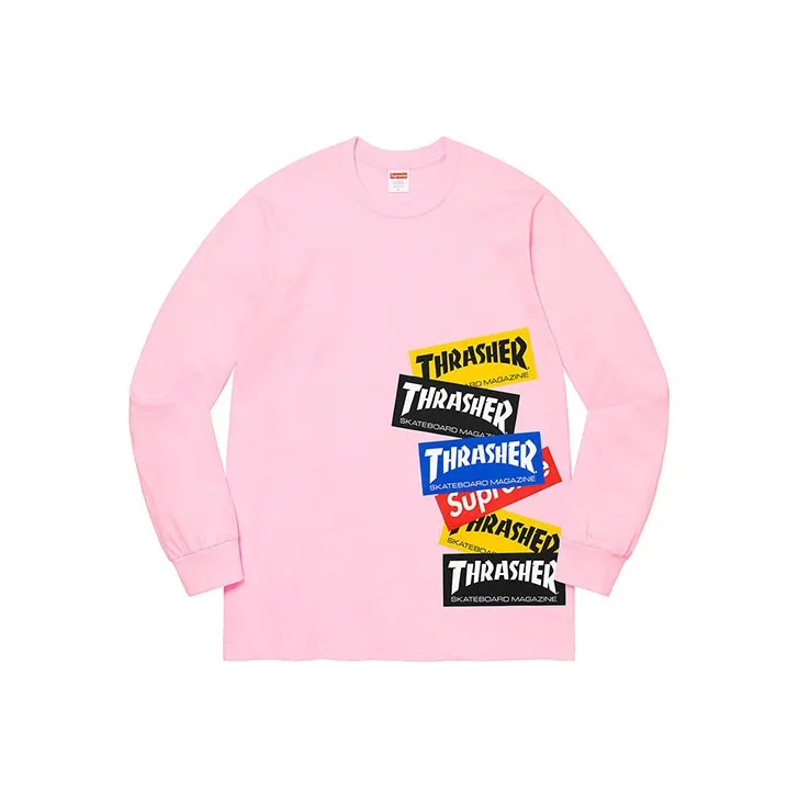 Supreme X Thrasher Multi Logo Long Sleeve Tee-5