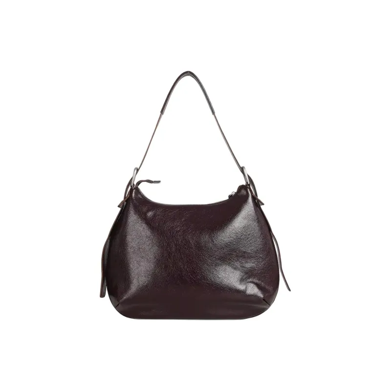 Kikawa Card Artificial Leather Saddle Bag, Shoulder Bag Medium Size Women's Dark Coffee-3