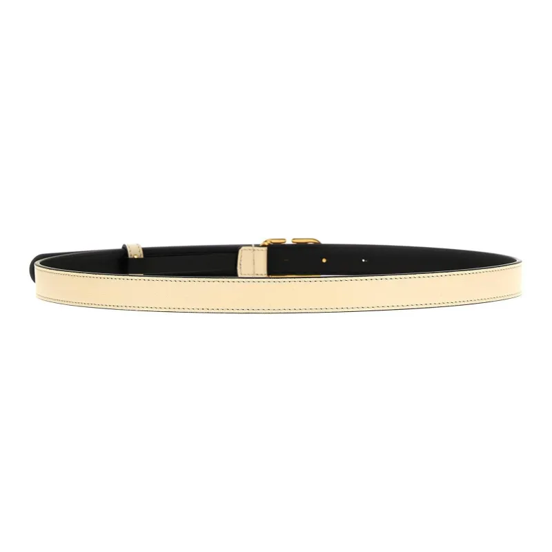 Valentino Calfskin Leather Belts Women's Label Width  2CM-1