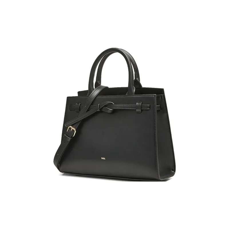 Tata Artificial Leather Handbag Medium Size Women's Black/Apricot-1