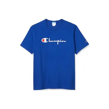 Champion Straight T Shirt US Version Unisex Royal Blue