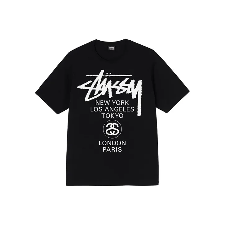 Stussy World Tour Tee 'Burgundy'-0