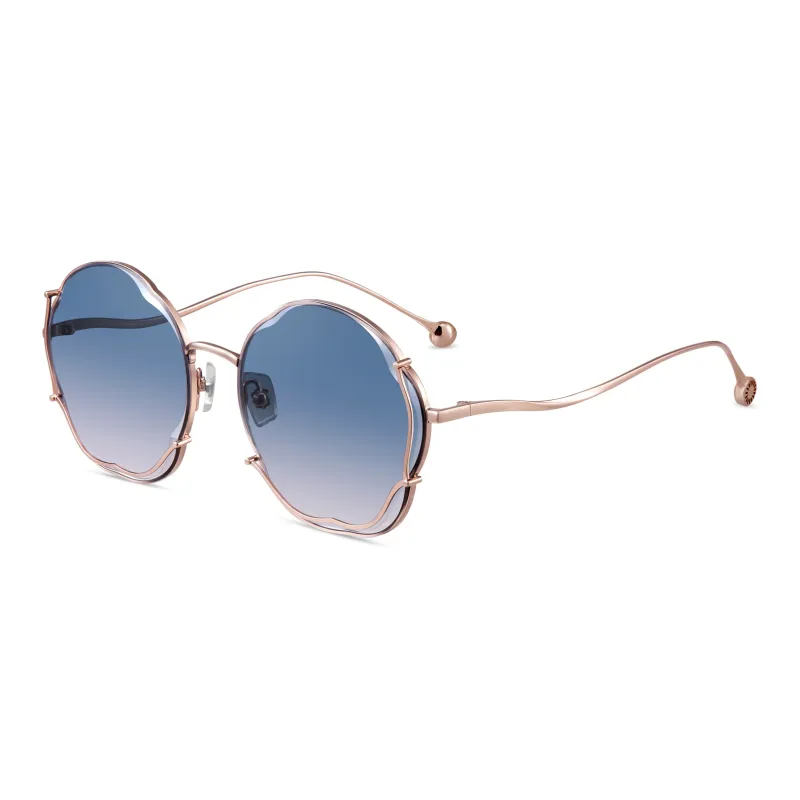 HORIEN Alloy Irregular Shape Sunglasses Women's-0