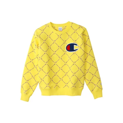 Champion Crew Neck Regular Sweatshirt Japan Version Men's Yellow