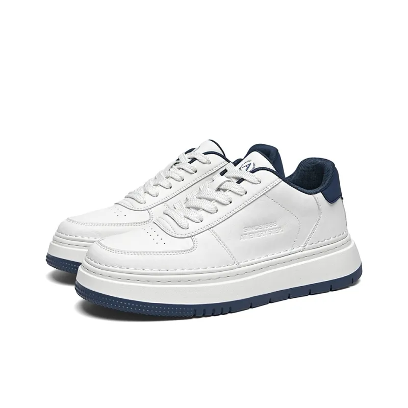 AOKANG Air Force One Series Low Top Skateboard Shoes Men's White Blue-2