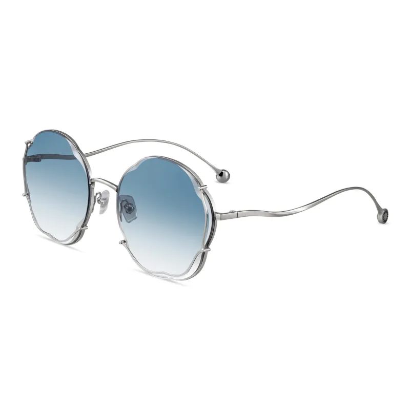 HORIEN Alloy Irregular Shape Sunglasses Women's-4