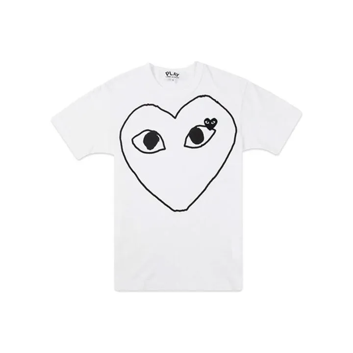 CDG Play T Shirts Men White-0