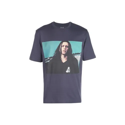 PALACE T-Shirts Men Gray Blue