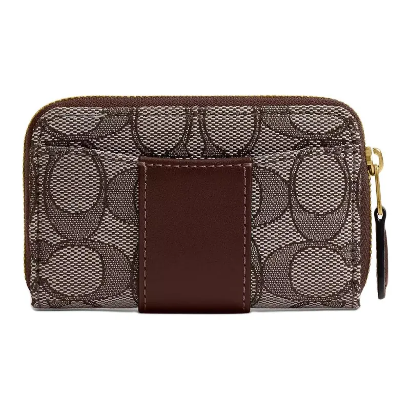COACH Essential Leather Card Holder Small Size Women's Brass Maple-2