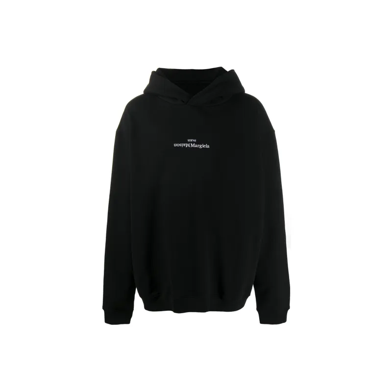 Maison Margiela Logo embroidered Cotton Hoodie-0