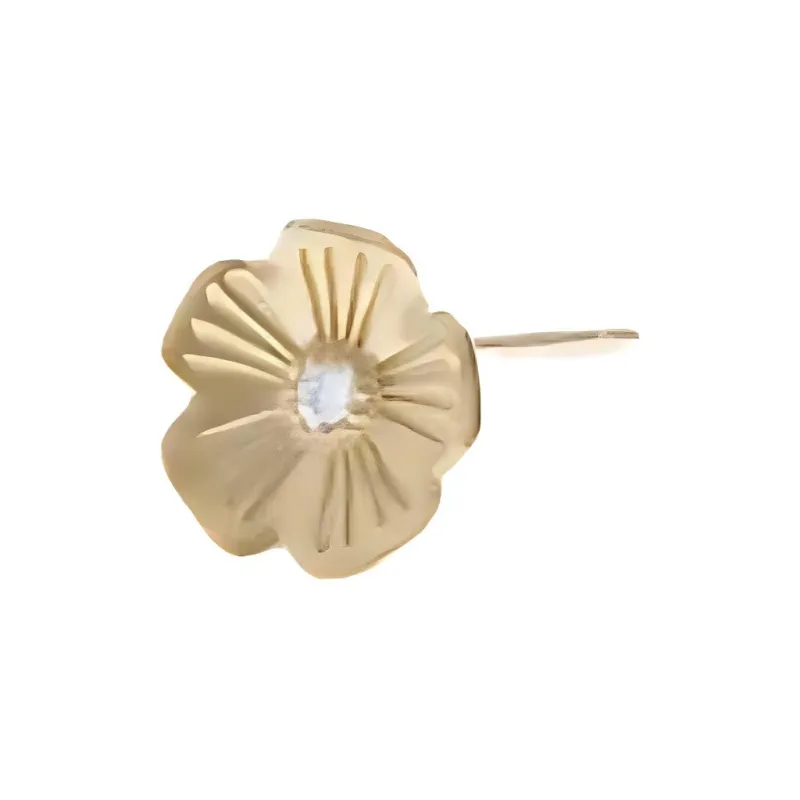 COACH 14K Gold Diamond Stud Earrings Women's Gold-1