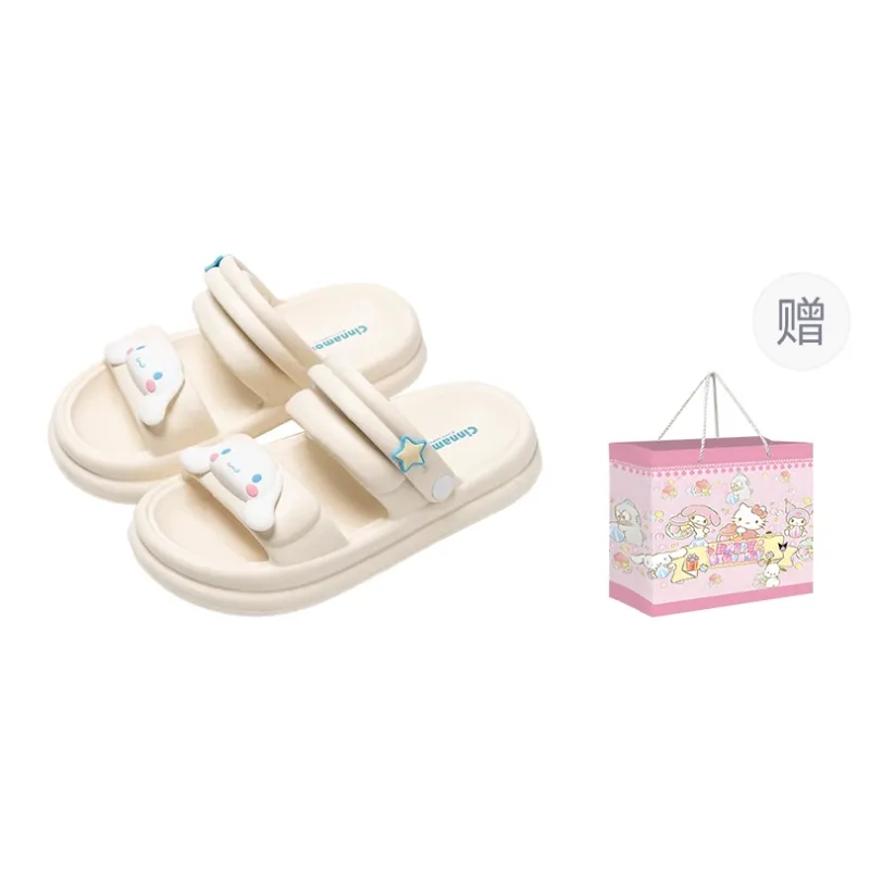 Sanrio Cartoon Cute, Kuromi, Cinnamoroll, Summer Platform Students Home Slip Resistant Abrasion Resistant Slippers-0