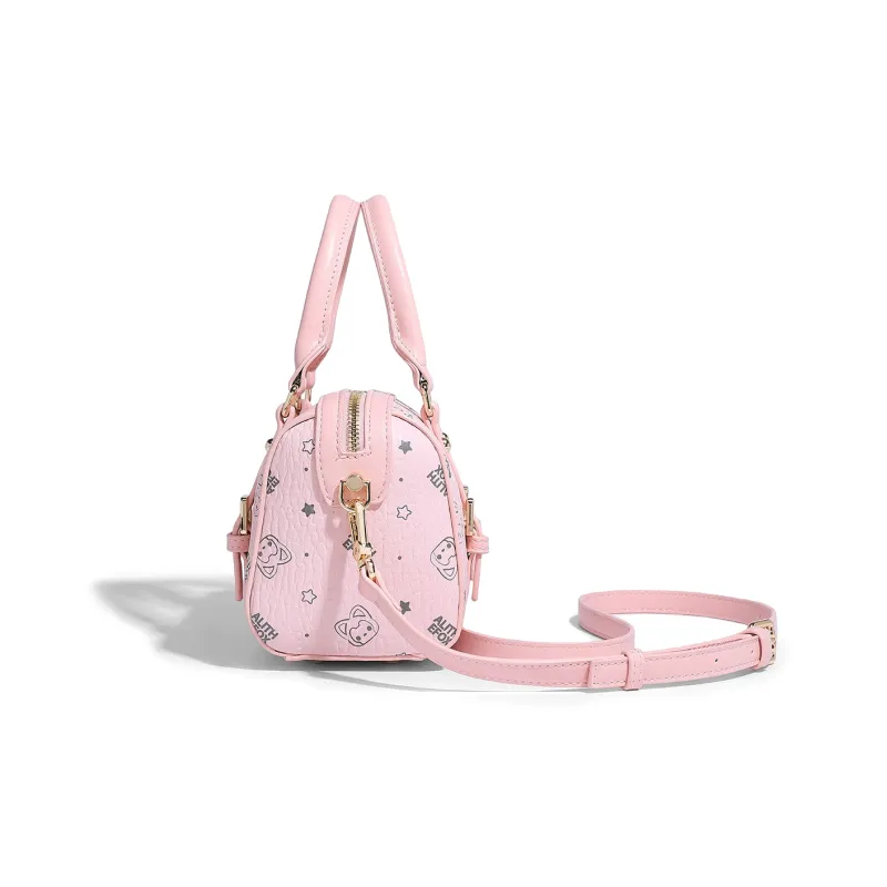 ALI THE FOX Synthetic Leather Shoulder Bag Women's Pink/Milk Tea-6