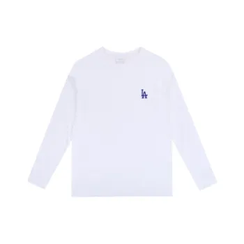 MLB Los Angeles Dodgers Straight Long Sleeved T Shirt Unisex White