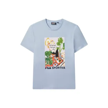 FILA T-Shirts Men Light Blue