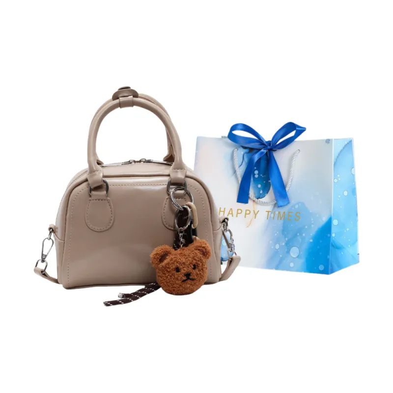 ROUNDOT PU Shoulder Bag Crossbody Bag Handbag Regular Women's Ecru Black/Khaki/Light Brown-14