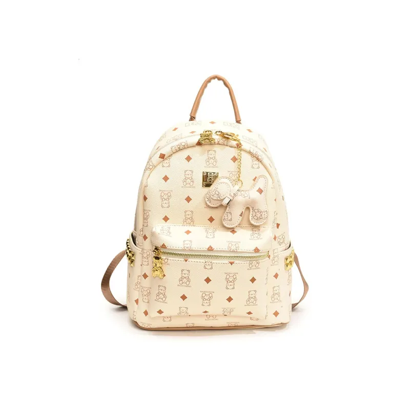 YUANTUZHE PU Backpack Regular Women's Pink/White/Black/Brown/Black & White-7