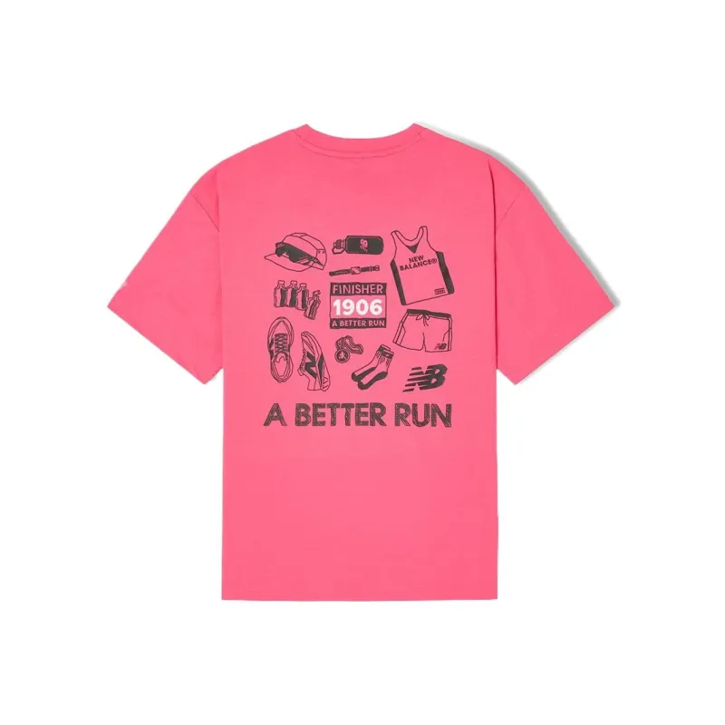 New Balance UNI FROZEN T Shirt Unisex Pink-1