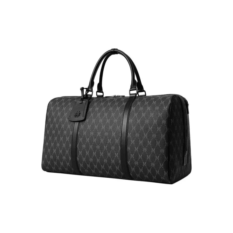 FION Mountain And Sea Journey Series Artificial Leather Handbag Large Size Men's Black-1