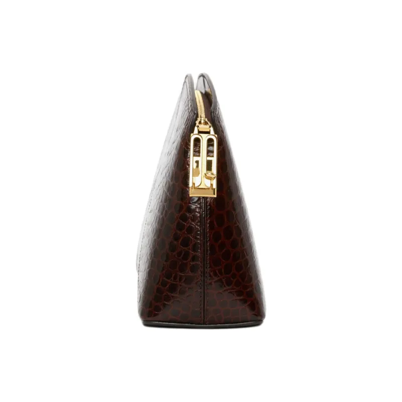 Victoria Beckham Calfskin Clutch Women's Dark Brown-2