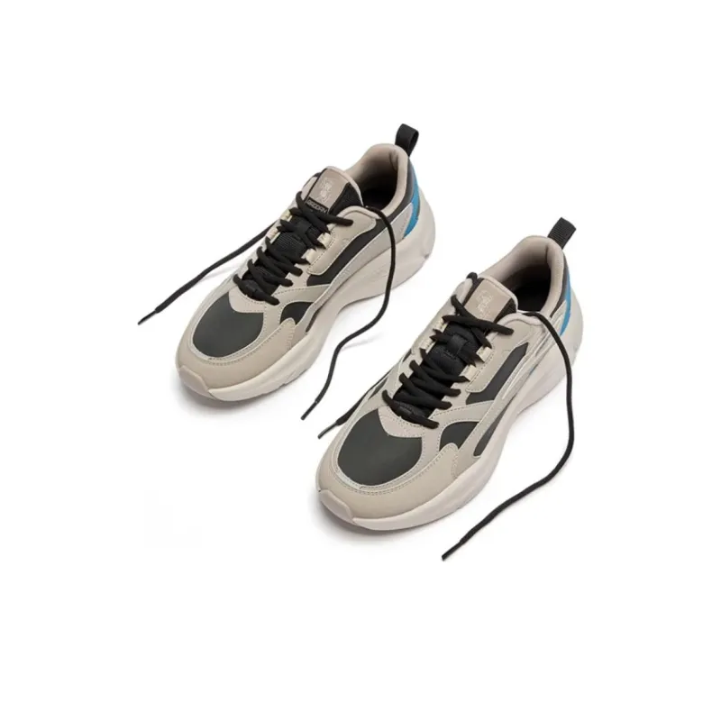 QIAODAN Get Rich Every Day Height Increasing Warmth Low-Top Casual Shoes Men's Brown Black-3