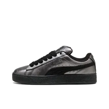 PUMA Suede XL Anti Slip Wear Resistant Low Top Skateboard Shoes Unisex Black Silver