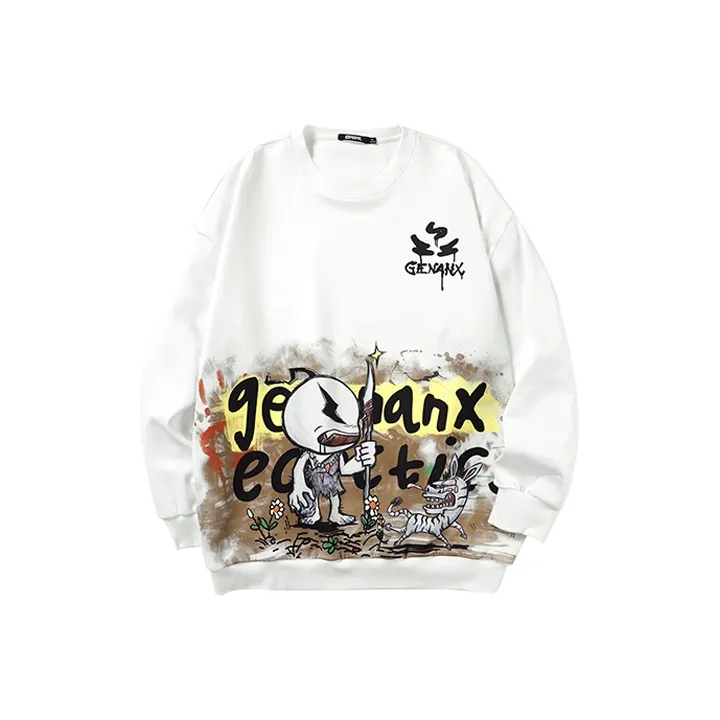 GENANX Crew Neck Loose Fit Regular Sweatshirt Unisex-4