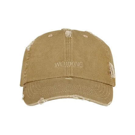 WE11DONE Distressed Baseball Cap-0
