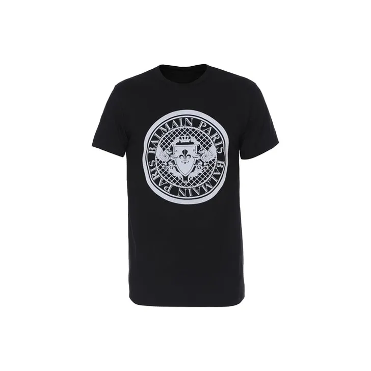 BALMAIN Logo Printed Crewneck T-Shirt-0