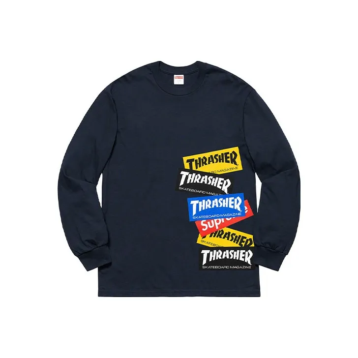 Supreme X Thrasher Multi Logo Long Sleeve Tee-1