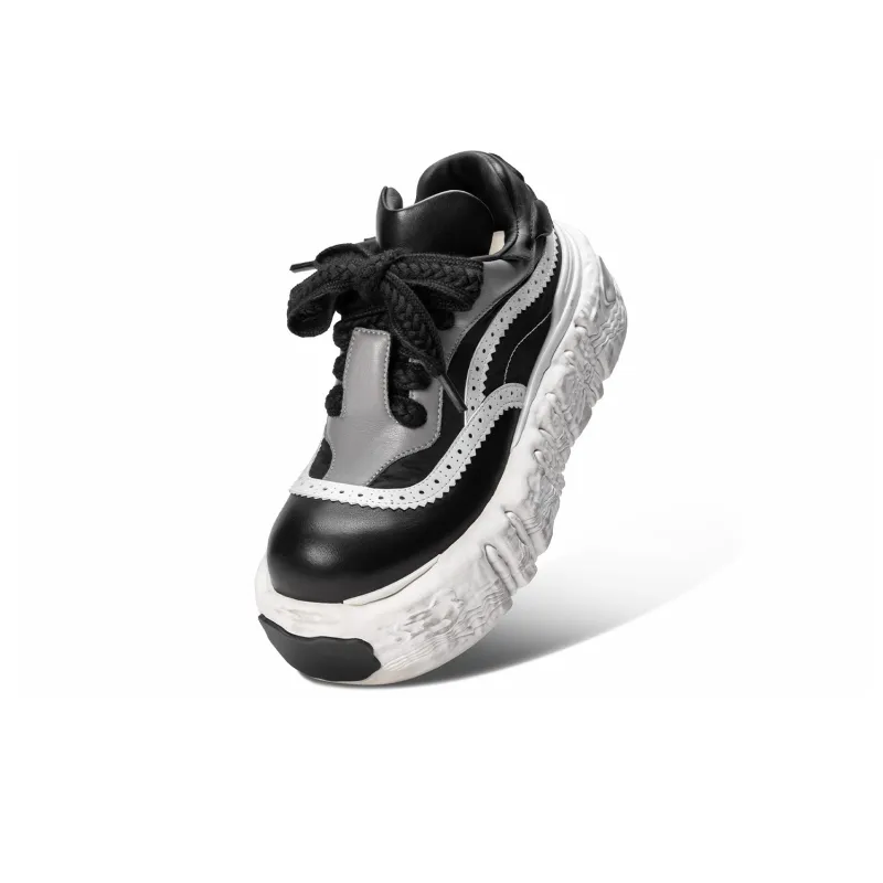 TIMESPEAK Memory Fun Collection, Original Avant Garde Height Increasing Breathable Low Top Casual Shoes Women's Black-2