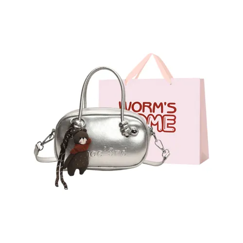 Worm's Home PU Shoulder Bag Crossbody Bag Handbags Regular Women's White/Silver/Black/Red/Coffee