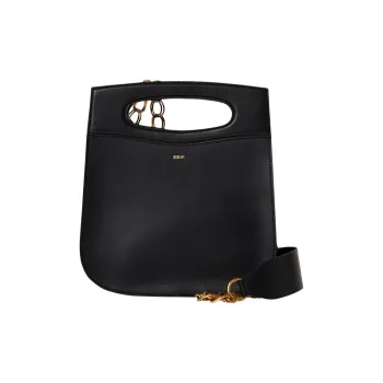 SOEUR Cow Leather One Shoulder Handbag Women's Black