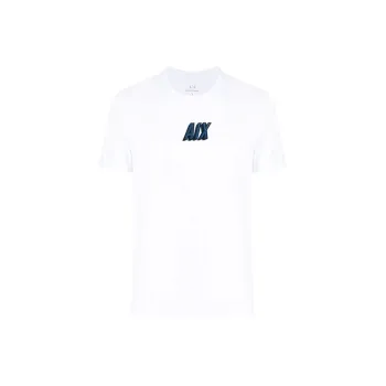 ARMANI EXCHANGE Men's Front Logo T shirt White