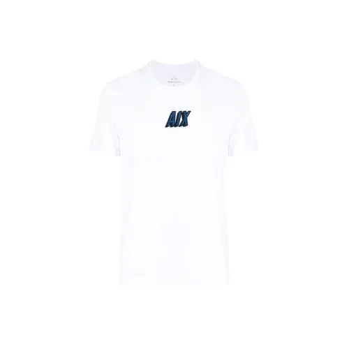 ARMANI EXCHANGE Men's Front Logo T shirt White