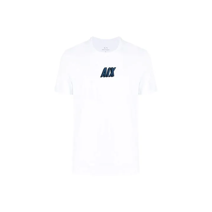 ARMANI EXCHANGE Men's Front Logo T-shirt White-0