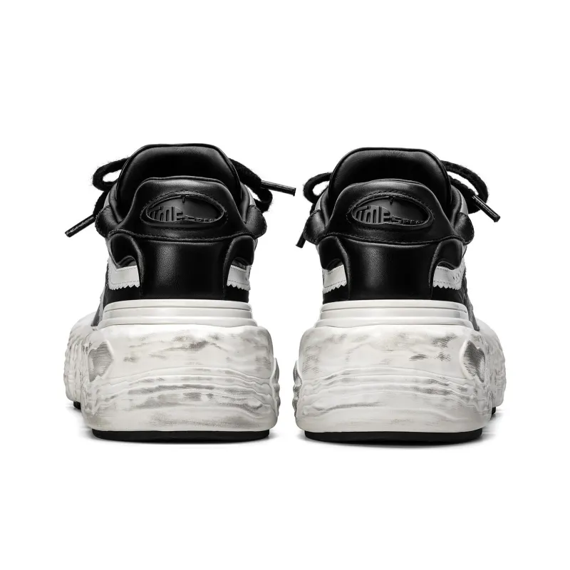 TIMESPEAK Memory Fun Collection, Original Avant Garde Height Increasing Breathable Low Top Casual Shoes Women's Black-4