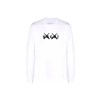 Sacai X Kaws Flock Print Long Sleeve T Shirt