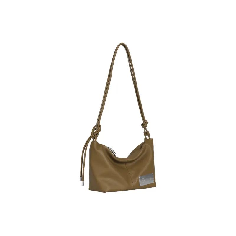 Kikawa Card Synthetic Leather Shoulder Bag Medium Size Women's Yellow Green-1