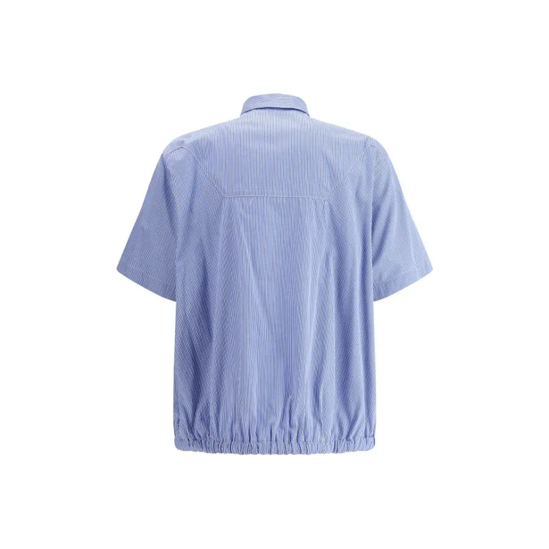Sacai Striped Short Sleeved Poplin Shirt-1