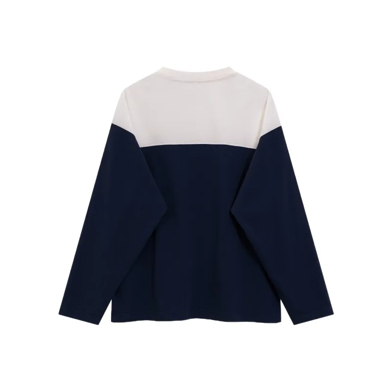 QISENYAR T Shirt Unisex Navy Blue-1